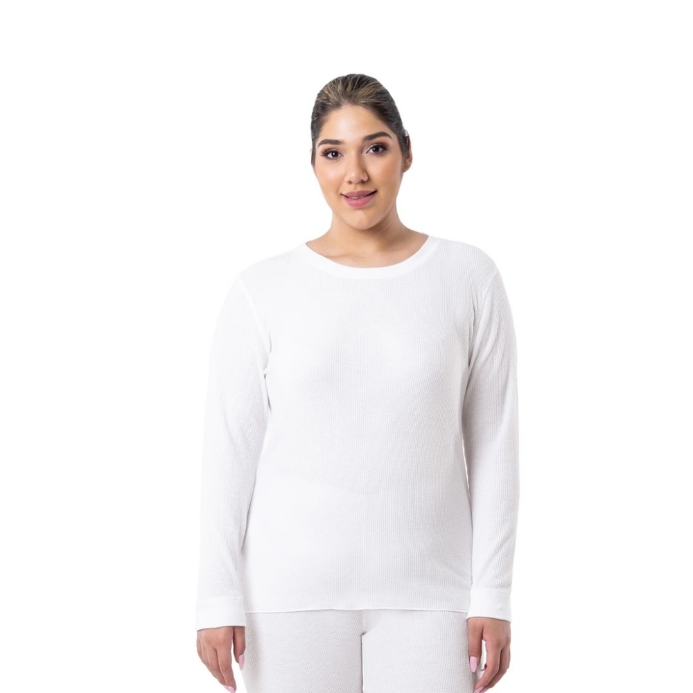 Fruit of the Loom Women's Eversoft Waffle Thermal Long Underwear Top XXXL (3XG)